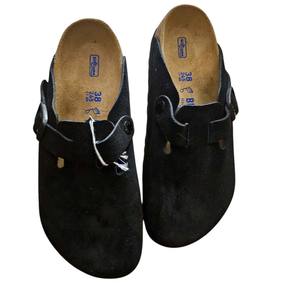Birkenstock Black Suede Clogs